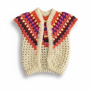 Handmade Colorful Crochet Vest
